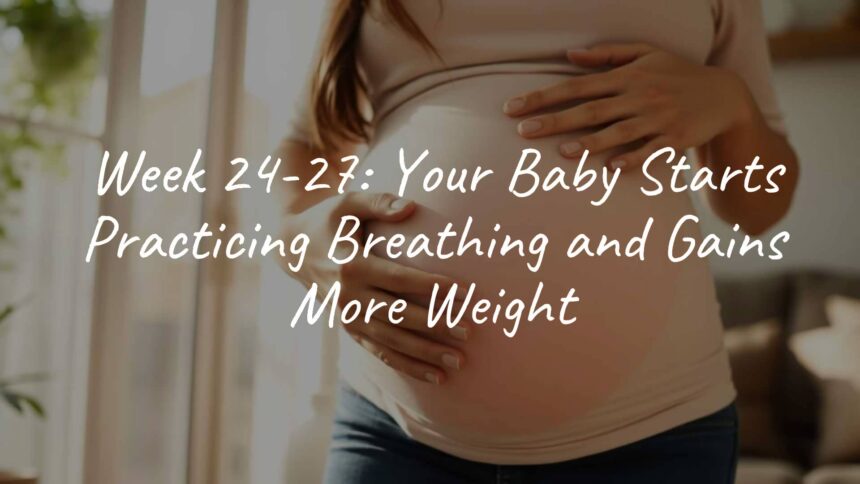 Week 24-27: Your Baby Starts Practicing Breathing and Gains More Weight
