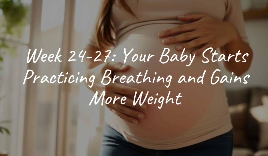 Week 24-27: Your Baby Starts Practicing Breathing and Gains More Weight