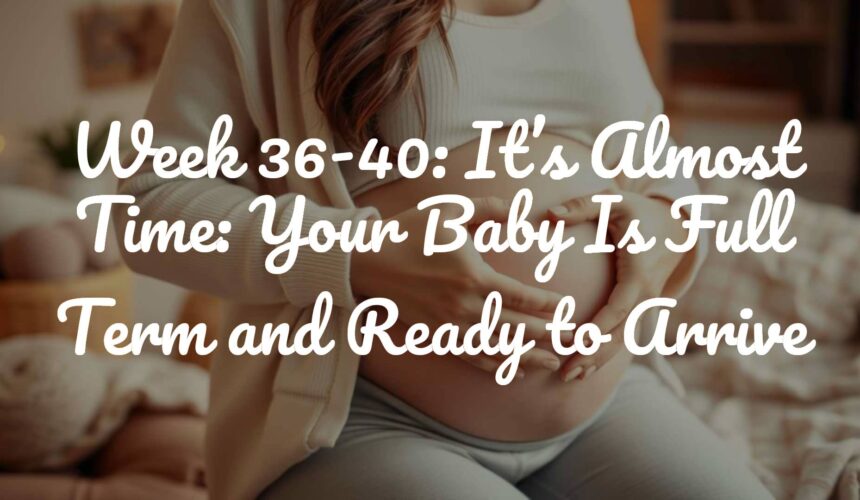 Week 36-40: It’s Almost Time: Your Baby Is Full Term and Ready to Arrive